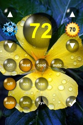 My CommandFusion remote for HAI thermostat (artwork under devel)