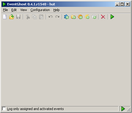 Screenshot showing empty window