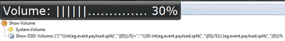 Ascii volume bar with numerical value