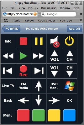 EventGhost4iPhone on Safari browser on windows PC