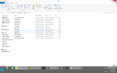 These are all my batch files I'm running and their associated text files