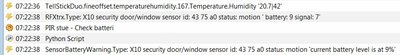Battery alert on PIR sensor working perfectly