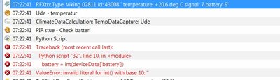 Battery alert on temperaturesensor not working properly